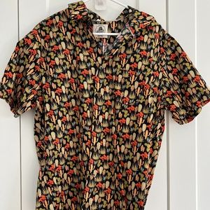 Rennington Size Large Collard Shirt Cactus Southwest Mexico Theme